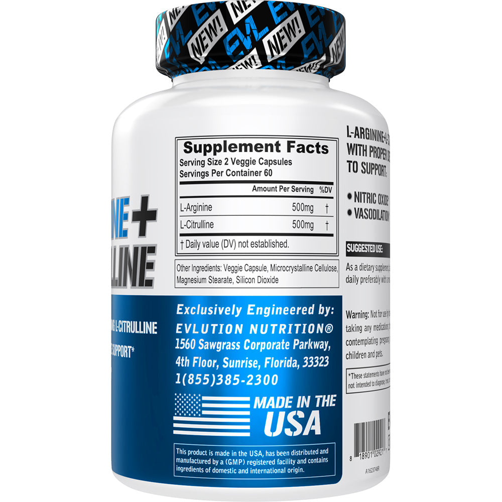 EVL L-Arginine + L-Citrulline (Capsules)