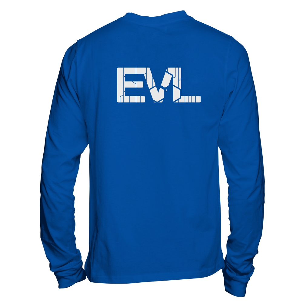 Long Sleeve EVL Blue With White Logo