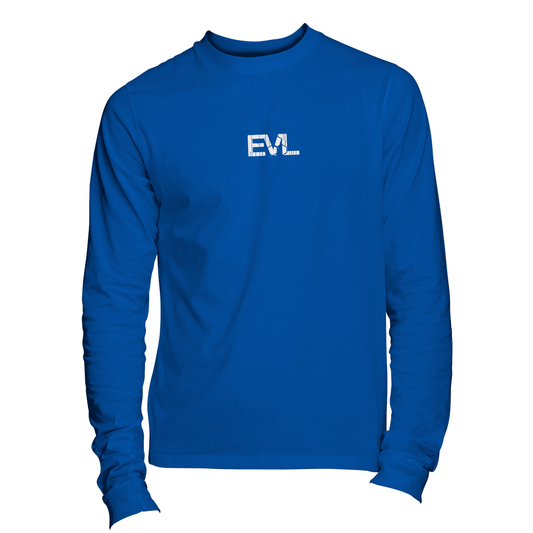 Long Sleeve EVL Blue With White Logo