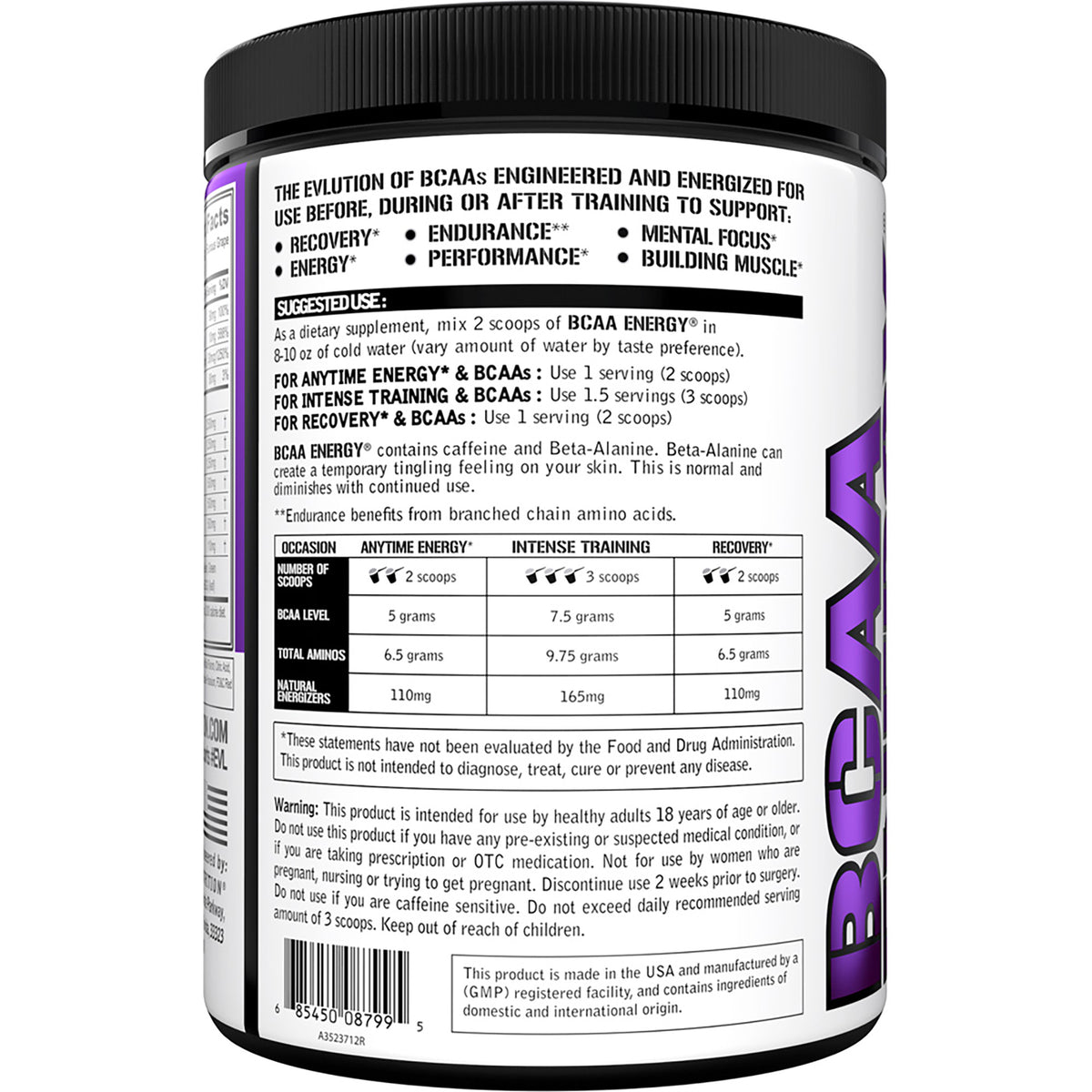 EVL Nutrition - BCAA Energy Electrolytes - Muscle recovery & growth EVL Nutrition - BCAA Energy Electrolytes - Muscle recovery & growth