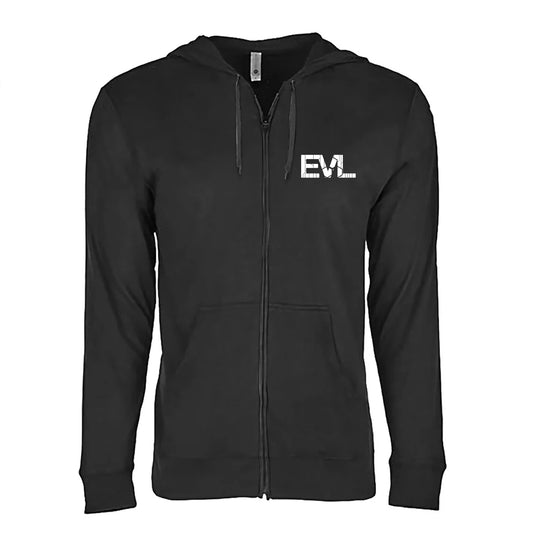 Black EVL Zip Hoodie