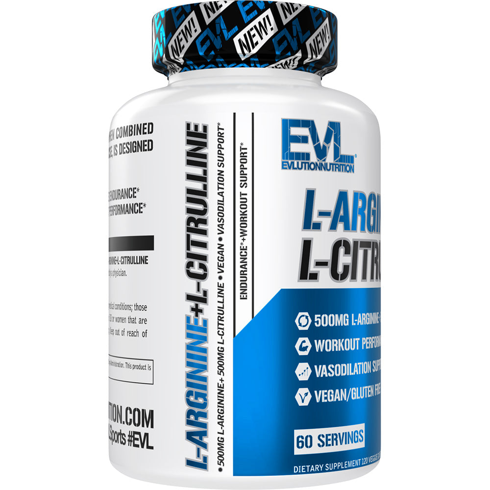 L-Arginine + L-Citrulline (Capsules) – EVLUTION NUTRITION