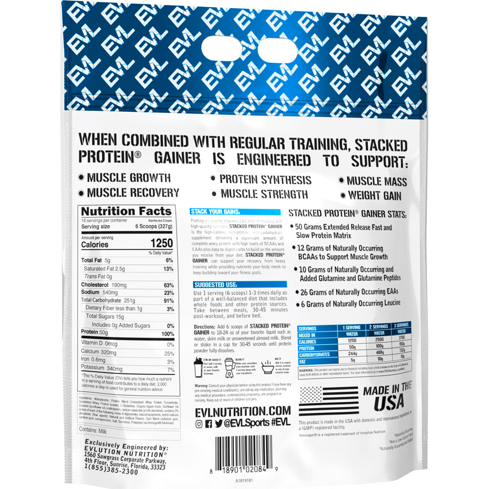 EVL Stacked Protein GAINER