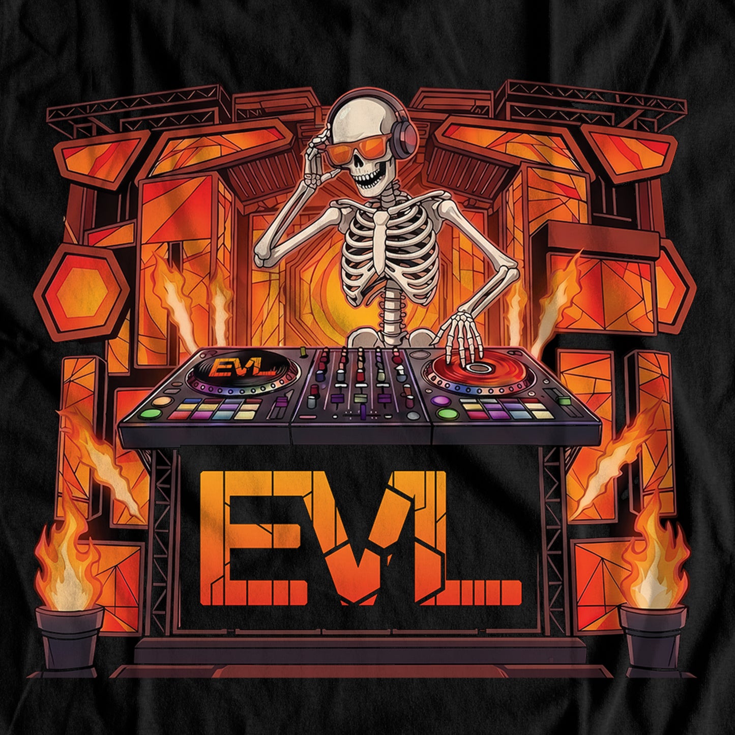 EVL Skeleton DJ Crew