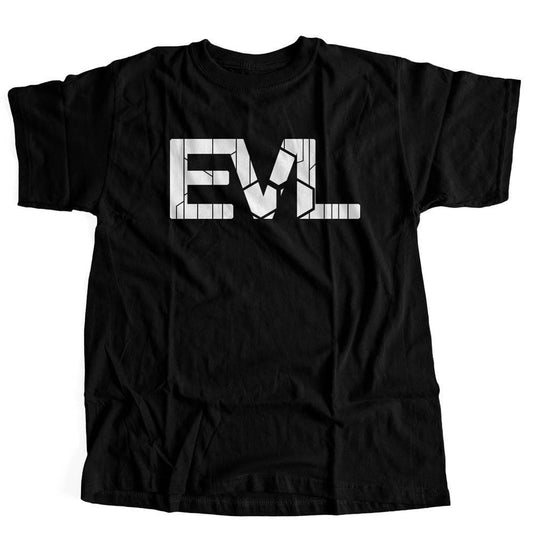 Black EVL T-Shirt With White Logo