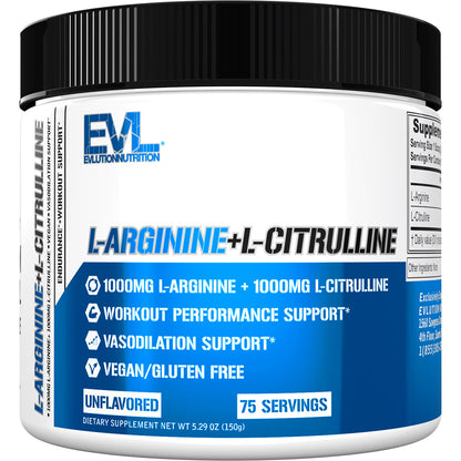 EVLution Nutrition L-Arginine + L-Citrulline - 150g EVLution Nutrition L-Arginine + L-Citrulline - 150g