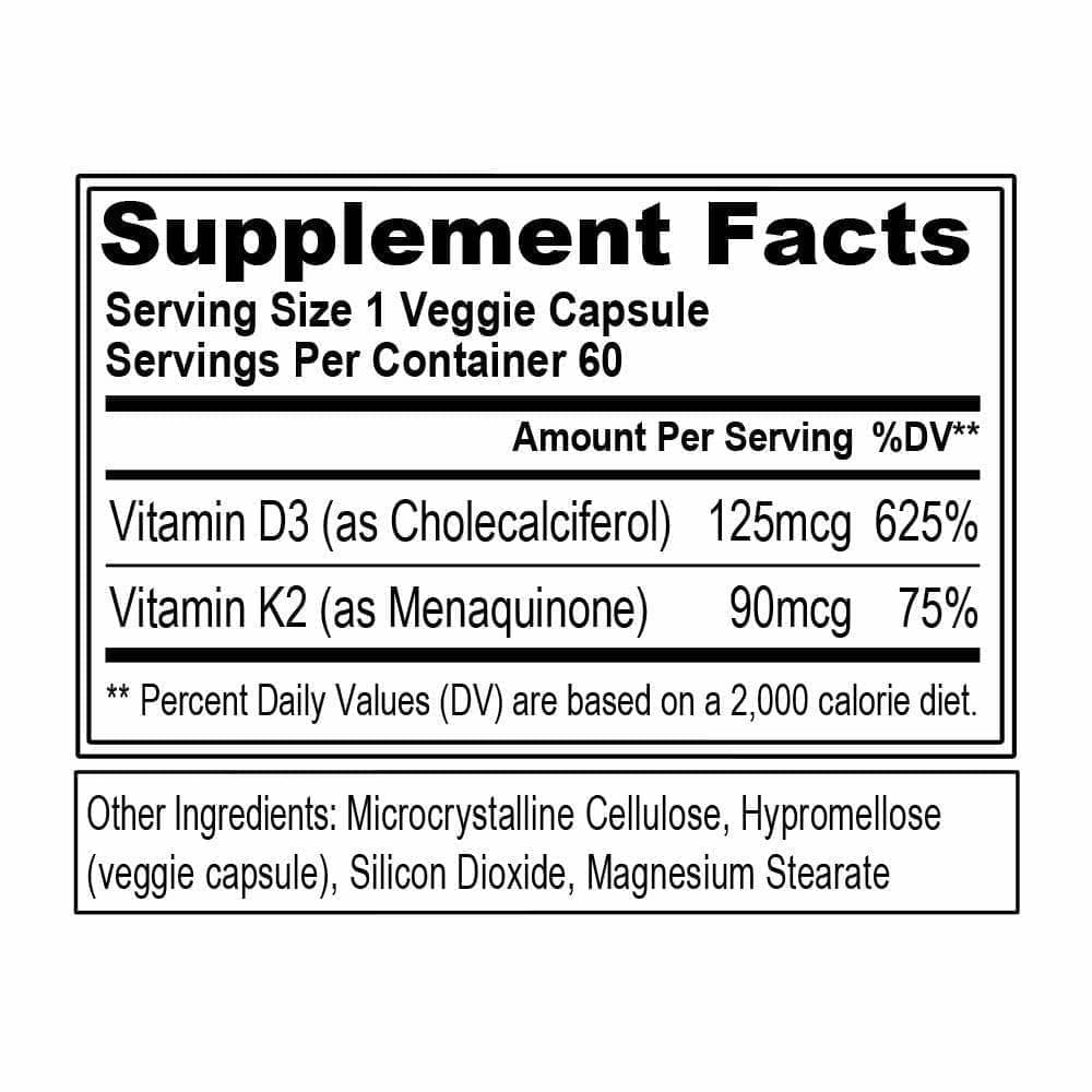 EVL Vitamin D3 + K2 (Capsules)
